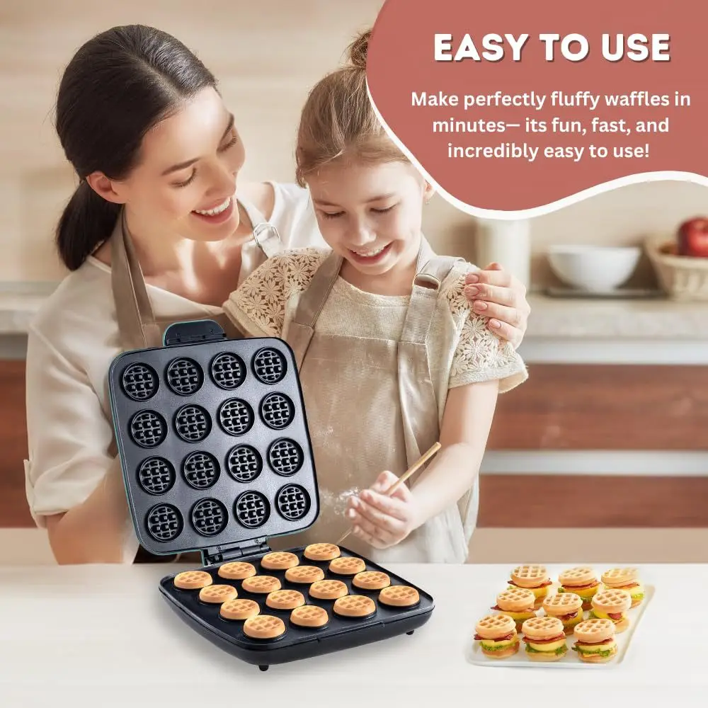 Sandwich Press Panini - Вафельница на 16 отверстий, быстрый нагрев,