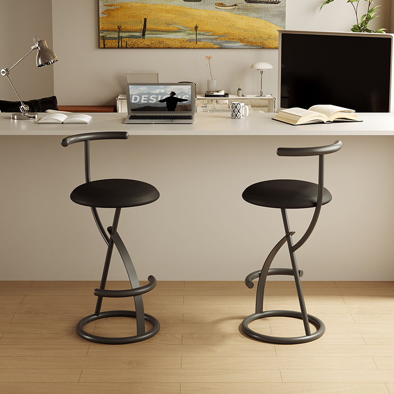 Commercial Kitchen Designer - Скандинавский современный барный стул со спинкой,