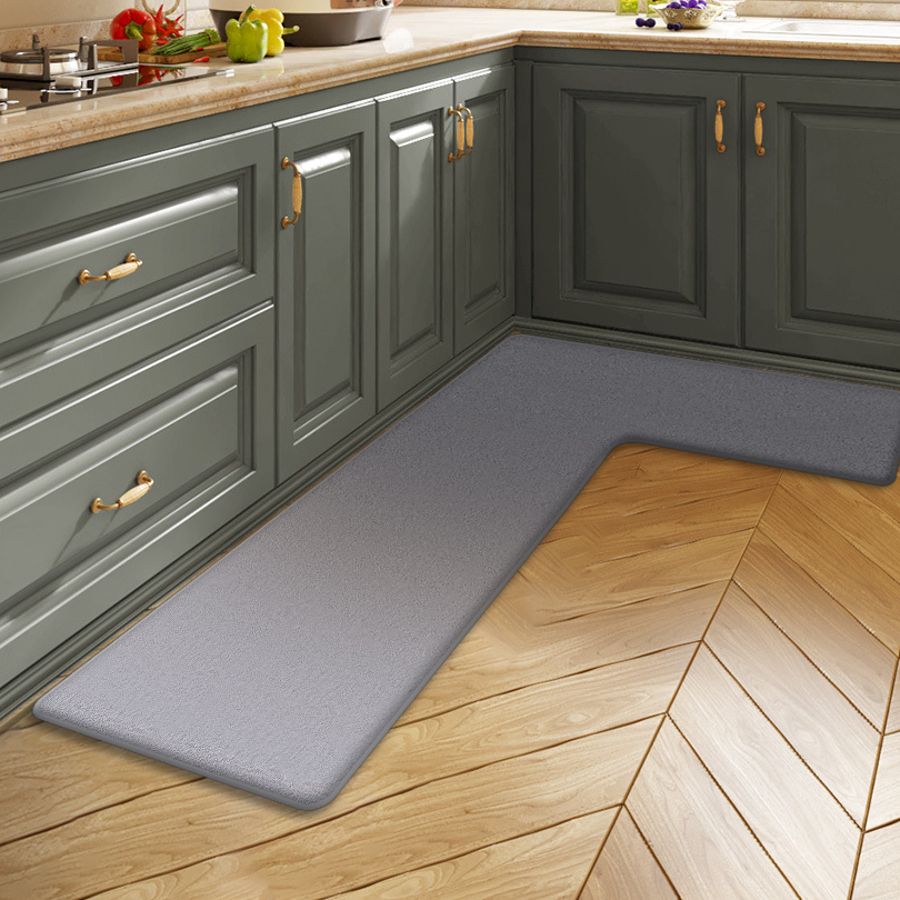 Kitchen Flooring Commercial - Сплошной цвет кухонный L-образный грязеотталкивающий мягкий