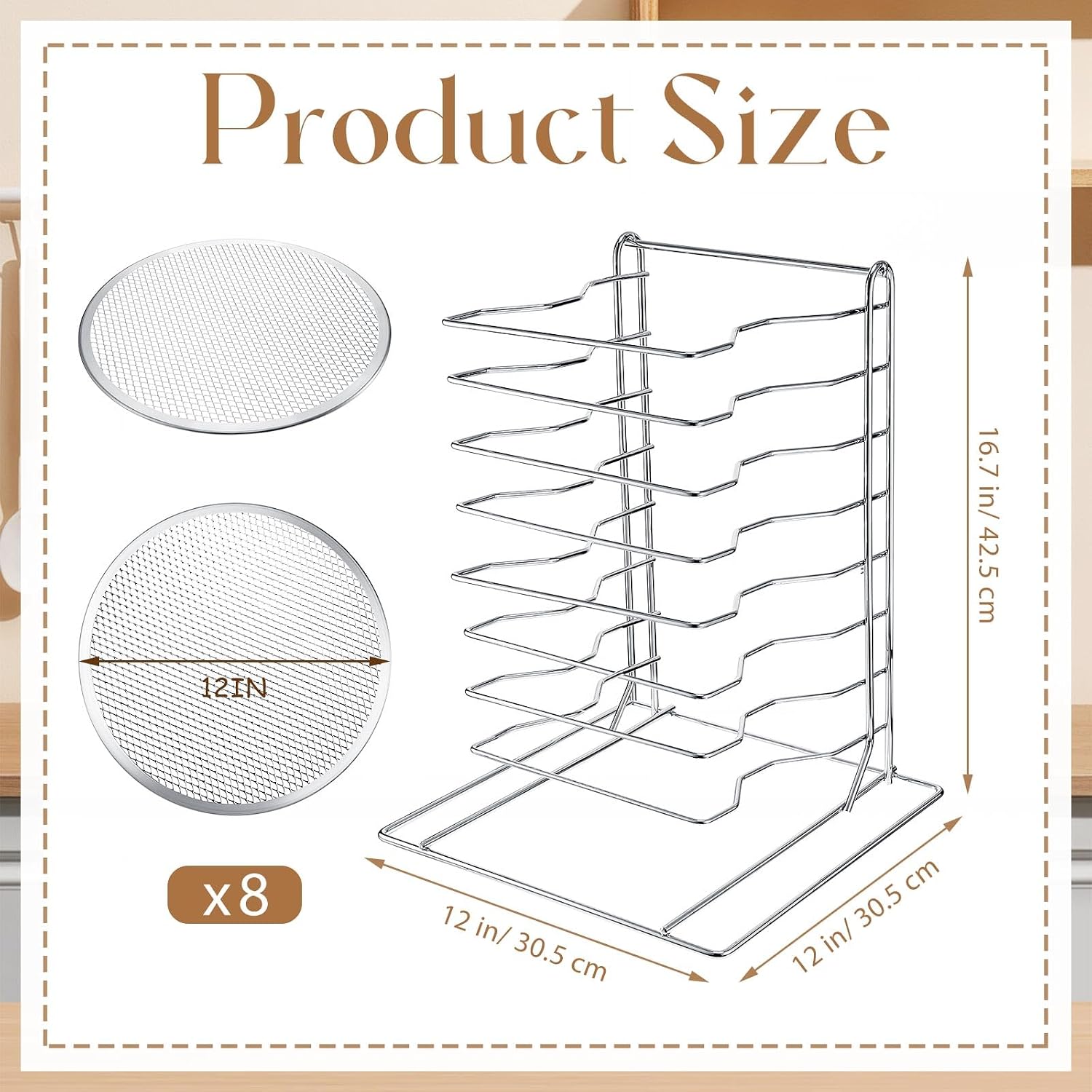 Подставка для пиццы с 8 ярусам – обзор и цена Commercial Kitchen Pans